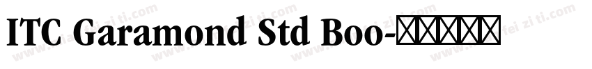 ITC Garamond Std Boo字体转换